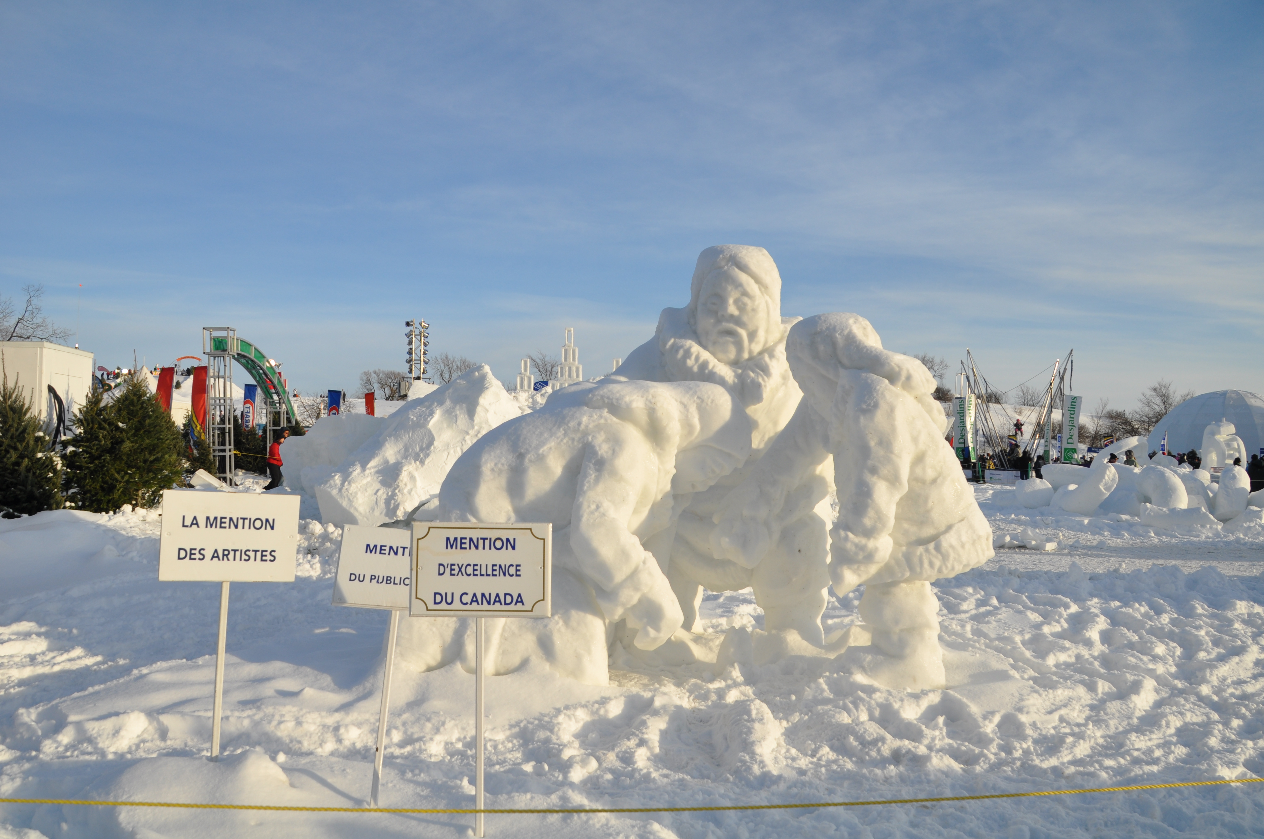 Ice sculptures in Quebec