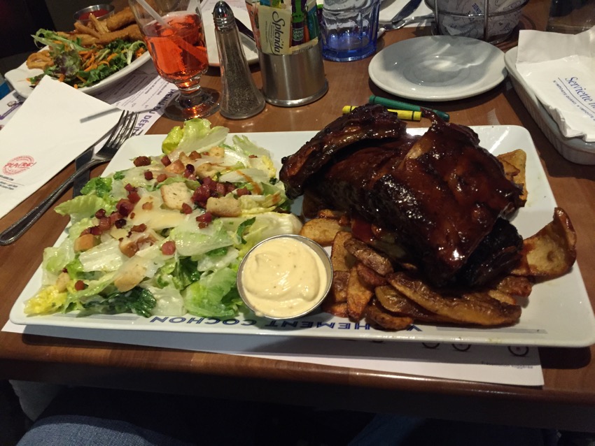 Meal at Cochon Dingue in Québec City