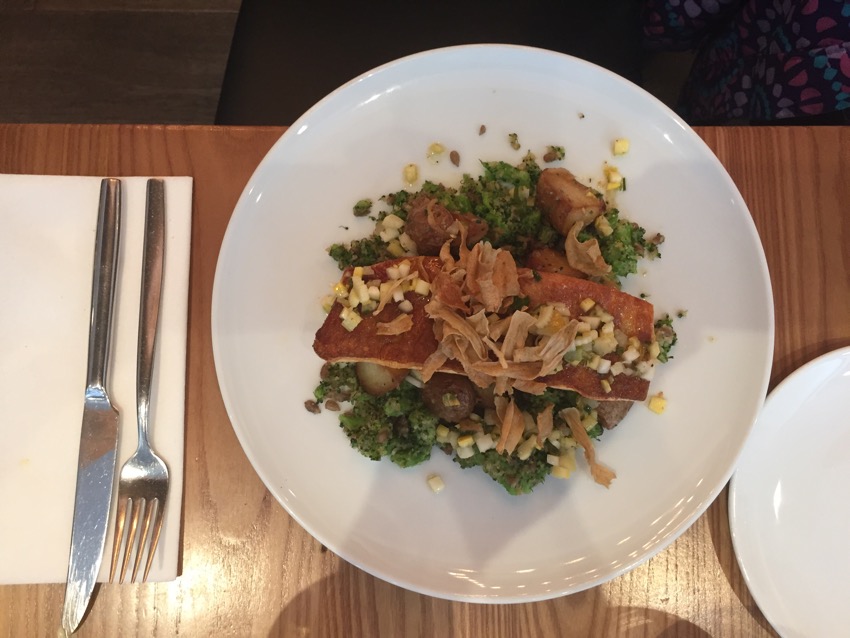 A plated dish at Chez Boulay in Québec City