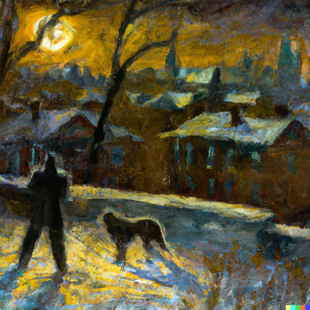 Werewolf illustration for French-Canadian folklore