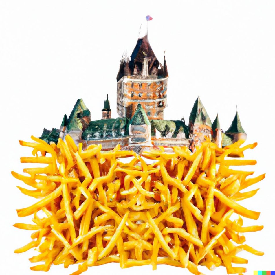 Classic Quebec poutine with fries, cheese curds and brown gravy
