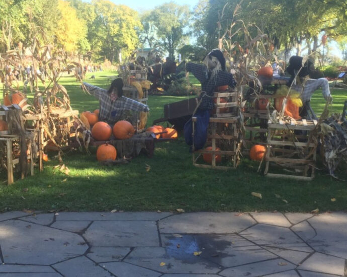 Halloween decorations in Quebec City