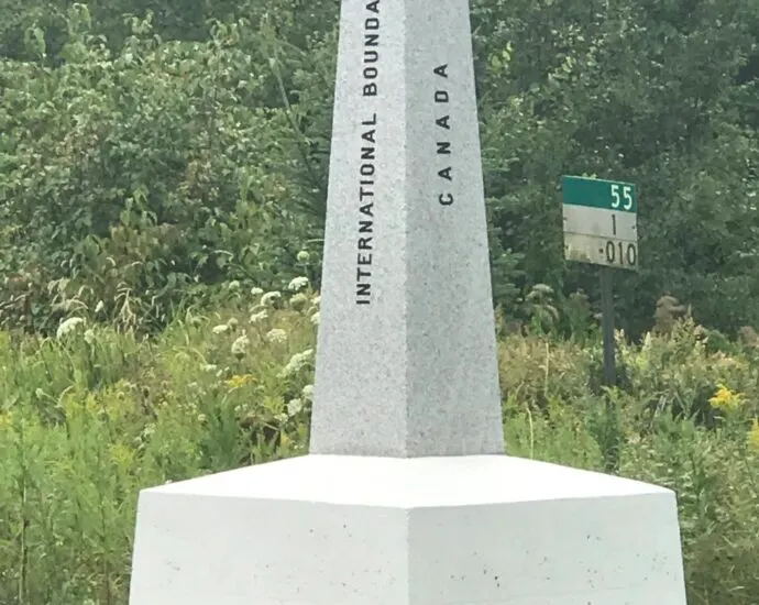 Canada and United States border