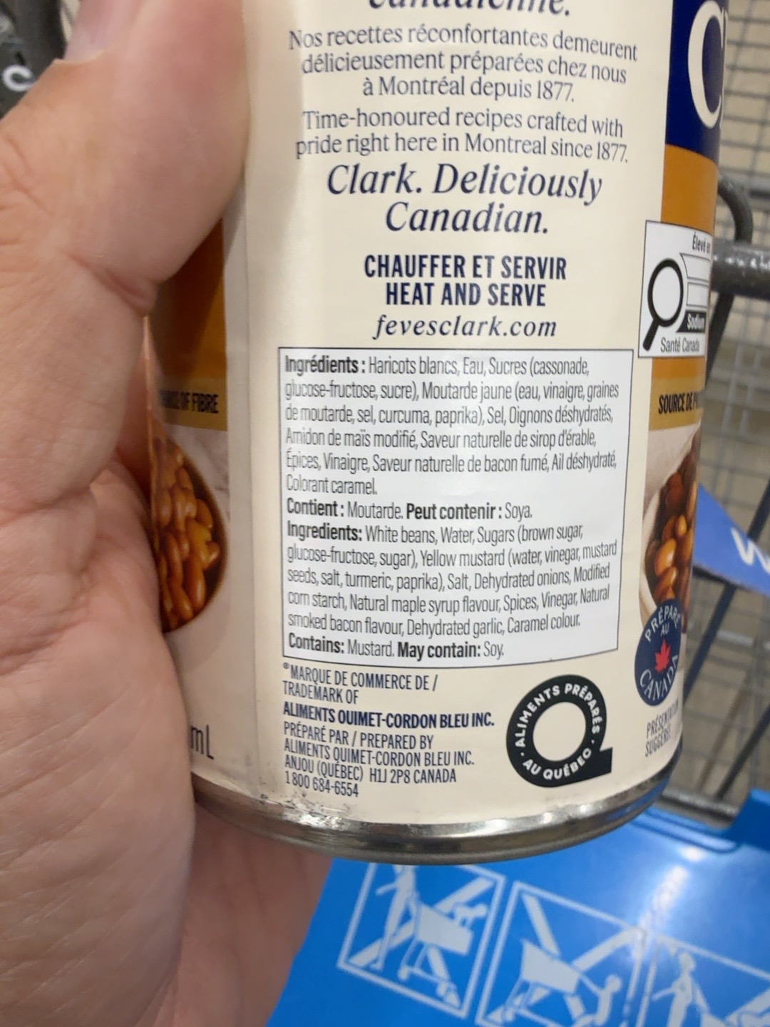 Clark The Canadian baked beans with maple and bacon flavours in a can